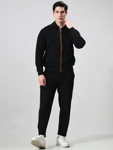 BAESD Men Zipper Mock Collar Tracksuits