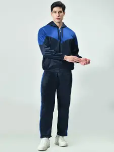 BAESD Men Colourblocked Hooded Tracksuit