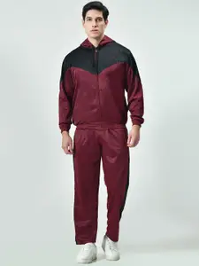 BAESD Men Colorblocked Zipper Hoodie Tracksuits