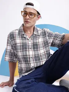 Kook N Keech Premium Relaxed Fit Checked Pure Cotton Casual Shirt