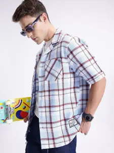 Kook N Keech Premium Relaxed Fit Checked Pure Cotton Casual Shirt