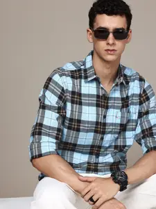 The Roadster Life Co. Checked Pure Cotton Casual Shirt