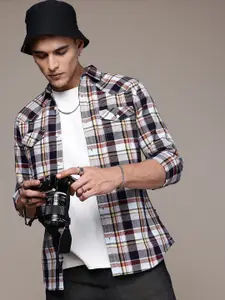 The Roadster Life Co. Pure Cotton Opaque Checked Casual Shirt