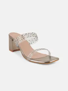 DressBerry Women Embellished Block Heel Sandals