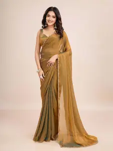 Mitera Women Beads and Stone Solid Saree