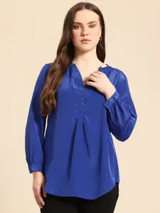 Qurvii Comfort Solid Half Placket Party Shirt