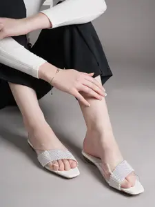 Lavie Women Embellished Open Toe Flats