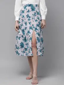 RARE Printed Flared Midi Skirt