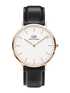 Daniel Wellington Men Dial & Leather Straps Analogue Watch DW00100007K