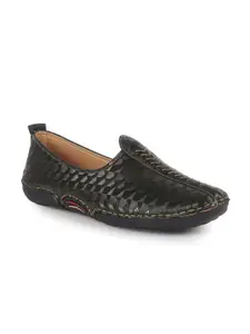 FAUSTO Men Textured PU Mojaris