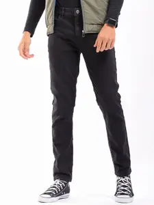 The Indian Garage Co Men Slim Fit Mid-Rise Clean Look  Cotton Jeans