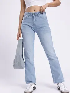 glitchez Women Straight Fit Light Fade Stretchable Jeans