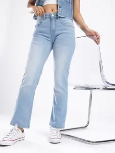 glitchez Women Light Shade Straight Fit Stretchable Jeans