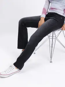 glitchez Women Straight Fit Light Fade Stretchable Jeans