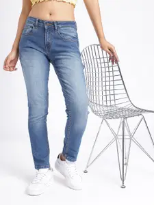 glitchez Women Slim Fit Light Fade Stretchable Jeans