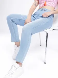 glitchez Women Stretchable Slim Fit Light Fade Jeans