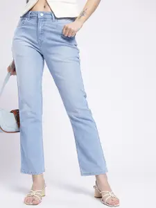 glitchez Women Straight Fit Light Fade Stretchable Jeans