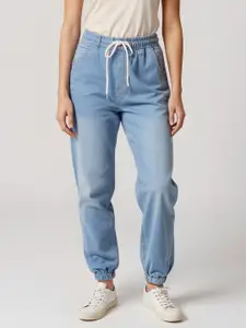 glitchez Women Relaxed Fit Heavy Fade Stretchable Jogger Jeans