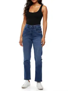 glitchez Women Relaxed Fit Light Fade Stretchable Jeans