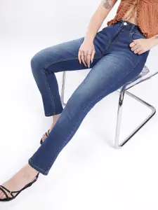 glitchez Women Slim Fit Heavy Fade Stretchable Jeans