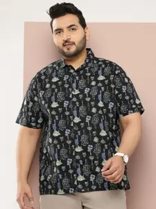 Thomas Scott Plus Size Premium Floral Printed Pure Cotton Casual Shirt