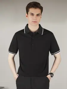 StyleCast Men Solid Polo Collar Cotton T-shirt