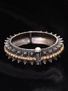 JAYPORE Silver Plated Textrued Kada Bangle