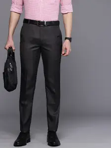 Raymond Men Textured Slim Fit Formal Trousers