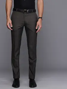 Raymond Men Checked Slim Fit Formal Trousers