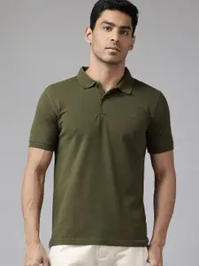 Park Avenue Solid Polo Collar T-shirt
