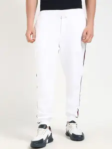 Tommy Hilfiger Men Striped Cotton Mid-Rise Joggers
