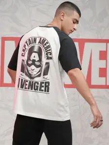 HIGHLANDER Marvel Captain Americal Men Round Neck Raglan Sleeve Oversized T-shirt