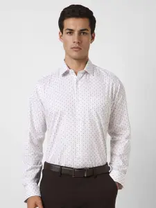 Van Heusen Men Spread Collar Micro Ditsy Printed Cotton Formal Shirt