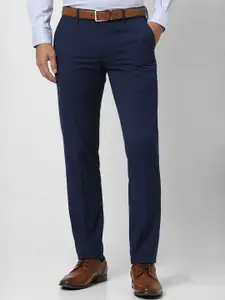 Van Heusen Men Slim Fit Mid-Rise Formal Trousers