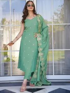 BAESD Gotta Patti Embroidered Sweetheart Neck Straight Kurta