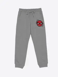 YK Marvel Boys Graphic Printed Mid-Rise Joggers