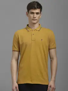 Louis Philippe Jeans Men Solid Polo Collar Cotton T-shirt