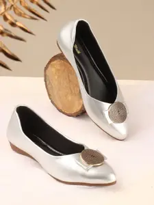 Retro Walk Women Ballerinas with Buckles Flats