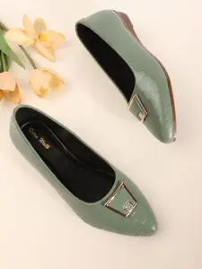 Retro Walk Women Ballerinas with Buckles Flats