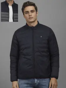 Louis Philippe Sport Men Colourblocked Solid Cotton Reversible Puffer Jacket