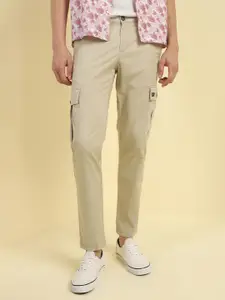 Allen Solly Men Mid-Rise Slim Fit Cargos Trousers