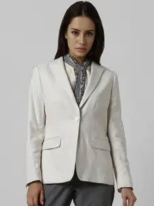 Van Heusen Woman Self Design Single Breasted Formal Blazer