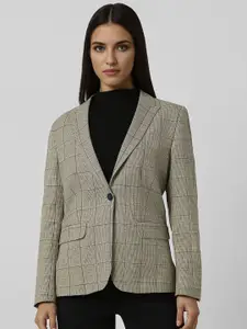 Van Heusen Woman Checked Single Breasted Formal Blazer