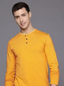 Allen Solly Henley Neck Pure Cotton Slim Fit T-shirt