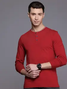 Allen Solly Henley Neck Pure Cotton Slim Fit T-shirt