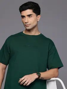 Allen Solly Drop-Shoulder Sleeves Pure Cotton Relaxed Fit T-shirt