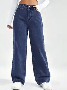 TYFFYN Women Flared High-Rise Low Distress Stretchable Jeans