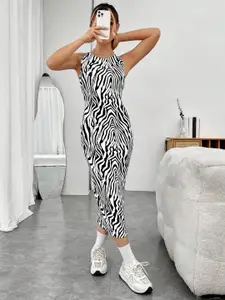 BAESD Print Bodycon Midi Dress