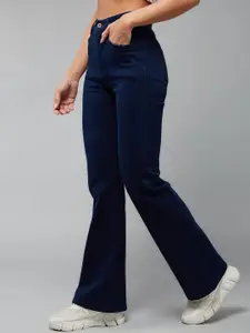 DOLCE CRUDO Women Bootcut High-Rise Stretchable Jeans