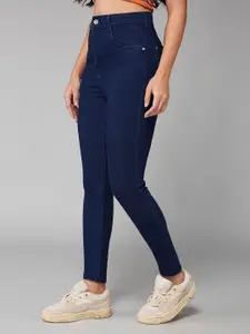 DOLCE CRUDO Women Skinny Fit High-Rise Stretchable Jeans